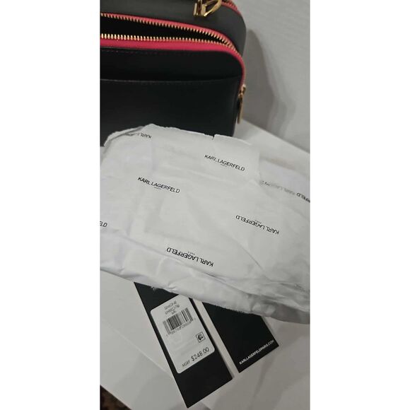 Karl Lagerfeld Simone Camera Crossbody with Heart Pins - Picture 5 of 8